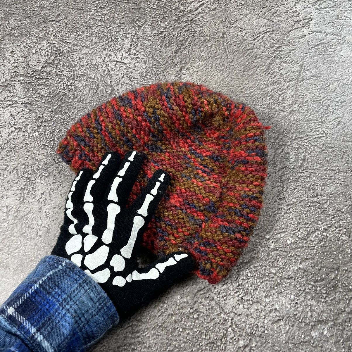 Vintage Vintage 90s Mohair Knit Beanie Red Speckled Alt Grunge OS Size ONE SIZE - 4 Thumbnail