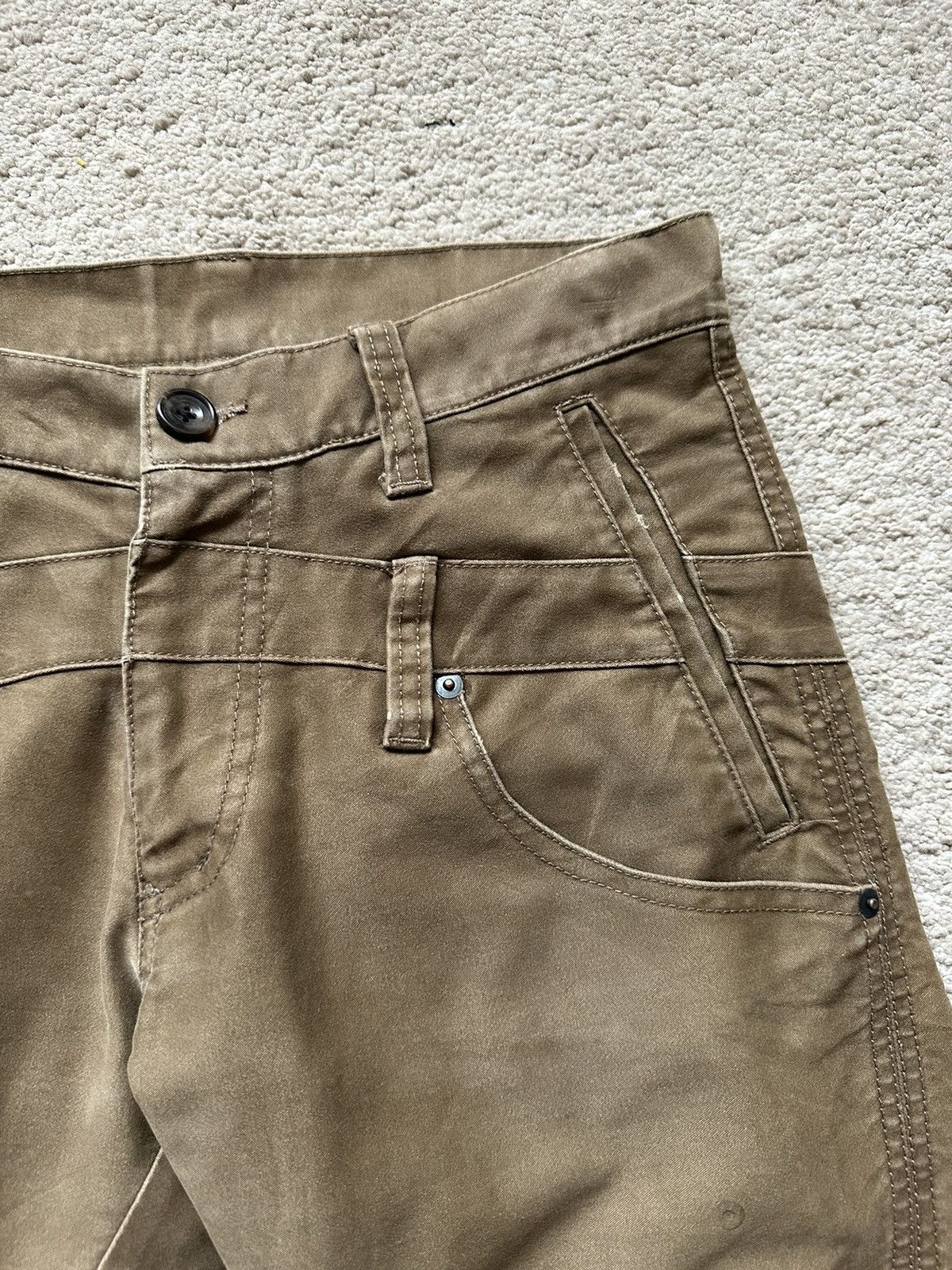 If Six Was Nine 1990s Tete Homme Double Waist Twist Leg Flare Pant Size US 30 / EU 46 - 7 Thumbnail