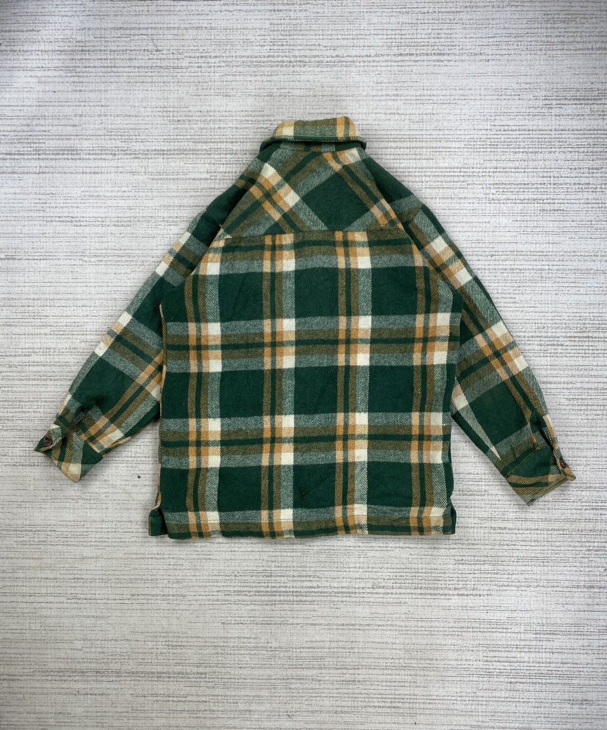If Six Was Nine × Japanese Brand × Vintage Vintage Blue Way Checked Flannel Button Wool Jacket Size US M / EU 48-50 / 2 - 2 Thumbnail