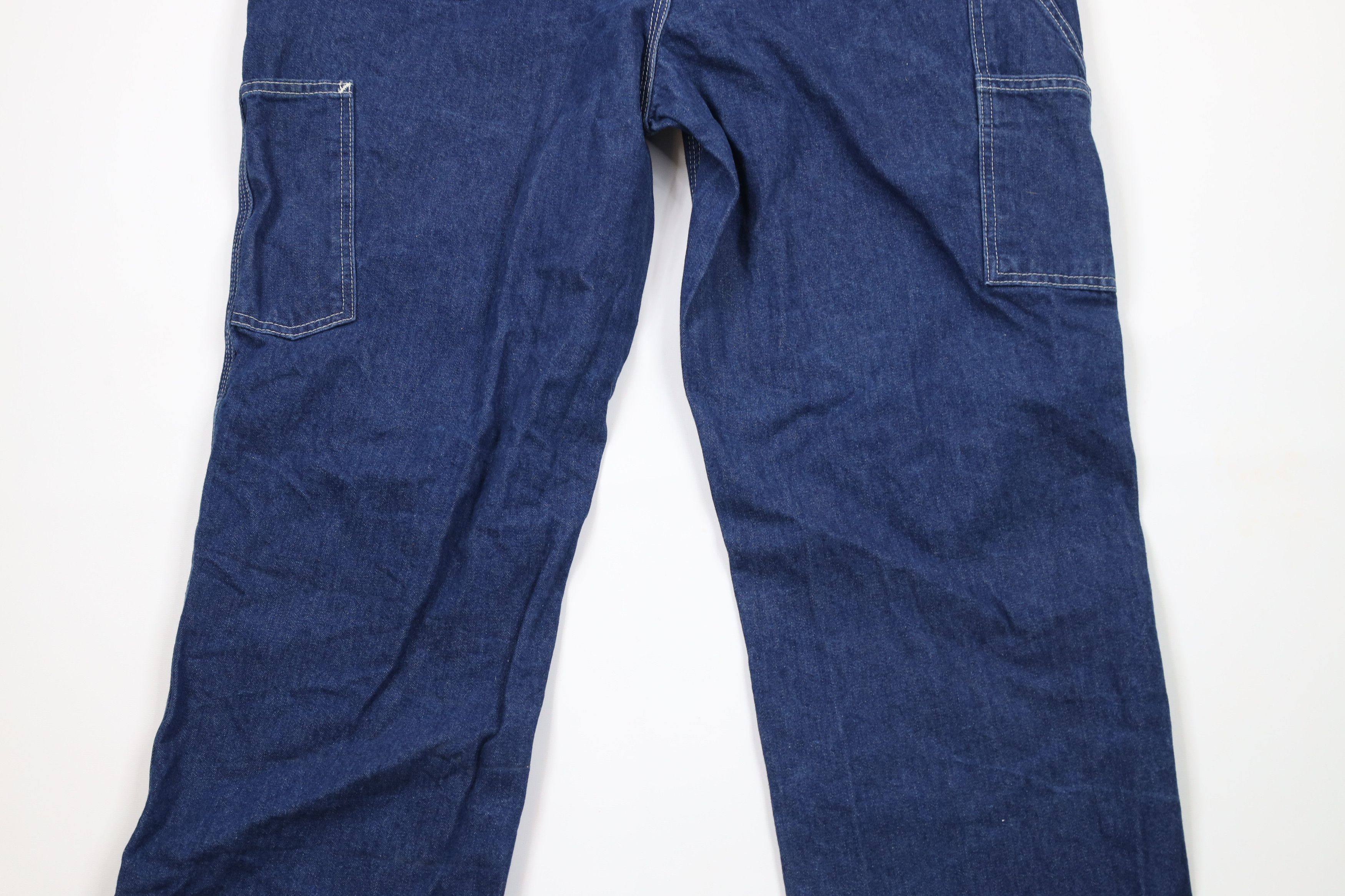 Carhartt × Vintage Vintage Carhartt Wide Leg Dungaree Carpenter Denim Jeans Size US 38 / EU 54 - 14 Thumbnail