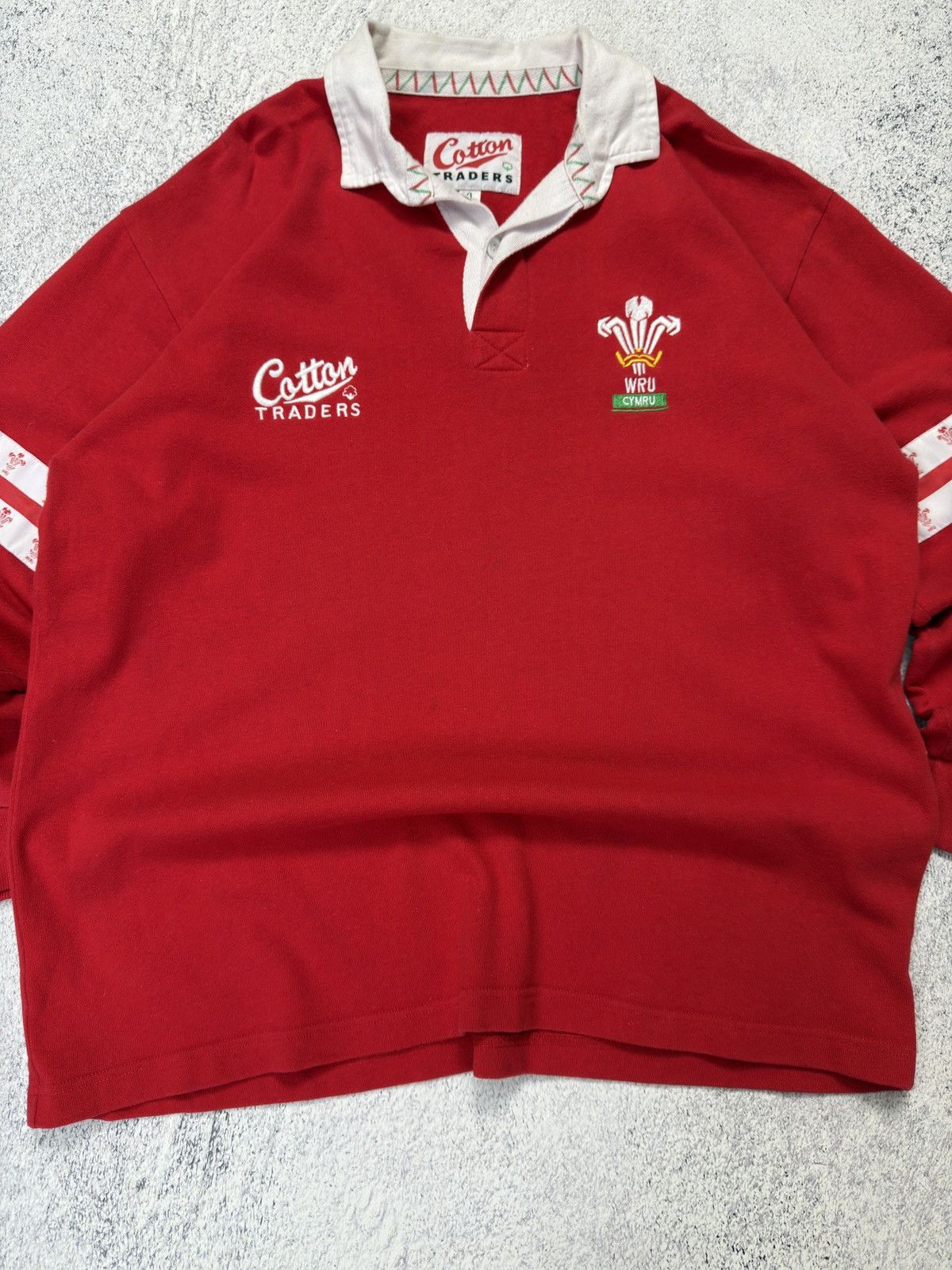 Cotton Traders Vintage 1995-97 Wales Rugby Union Home Long Sleeve Shirt Size US XL / EU 56 / 4 - 8 Thumbnail