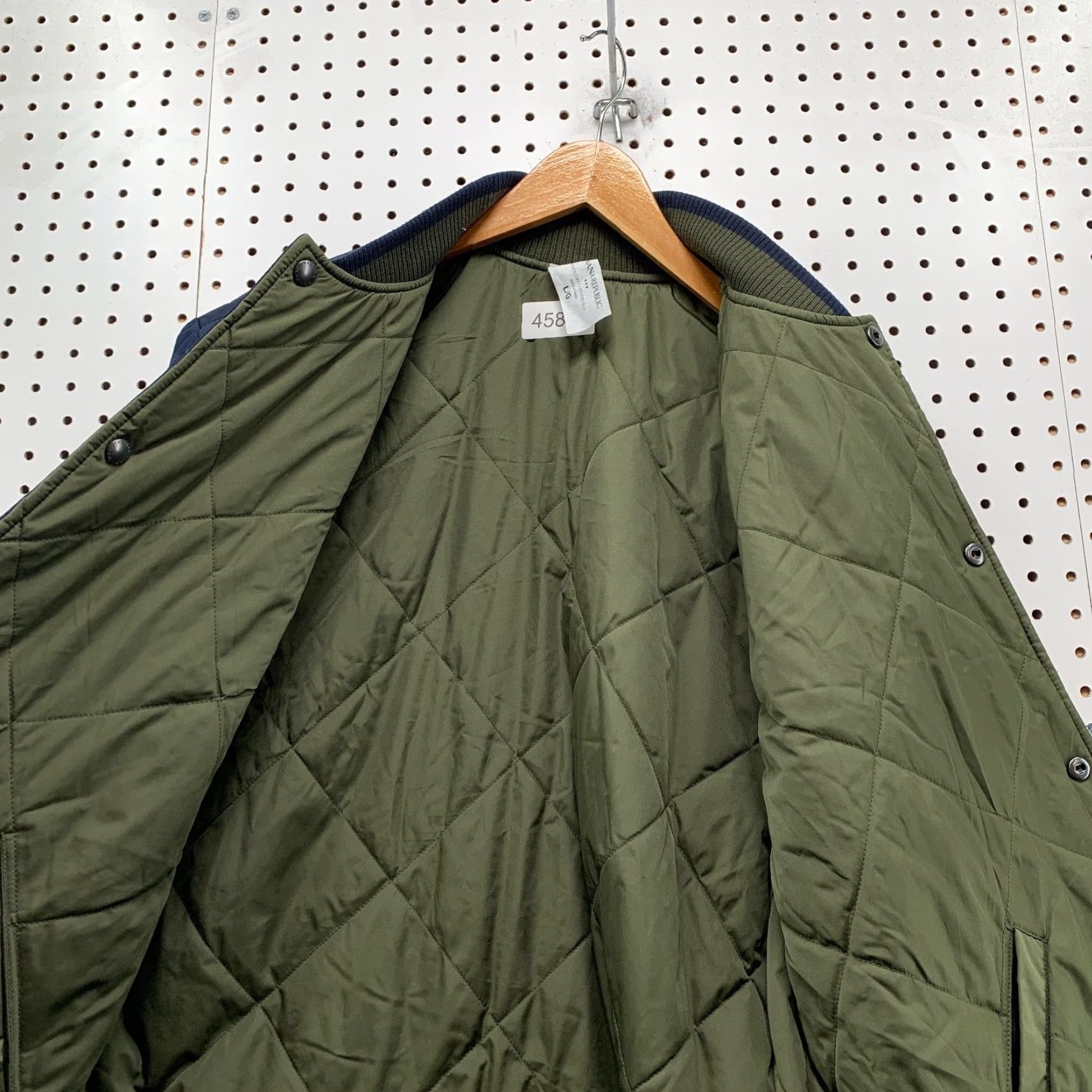 Banana Republic Banana Republic Jacket | Reversible | Military Quilted Insulated Bomber | Blue Green | Large | Men | L | Polyester | ™ Size US L / EU 52-54 / 3 - 2 Thumbnail