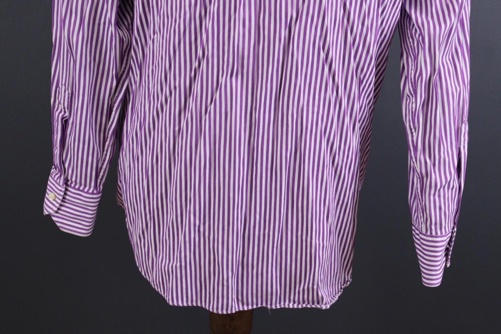 Etro Etro Milano White & Purple Stripe Shirt Size 41 Size US M / EU 48-50 / 2 - 8 Thumbnail