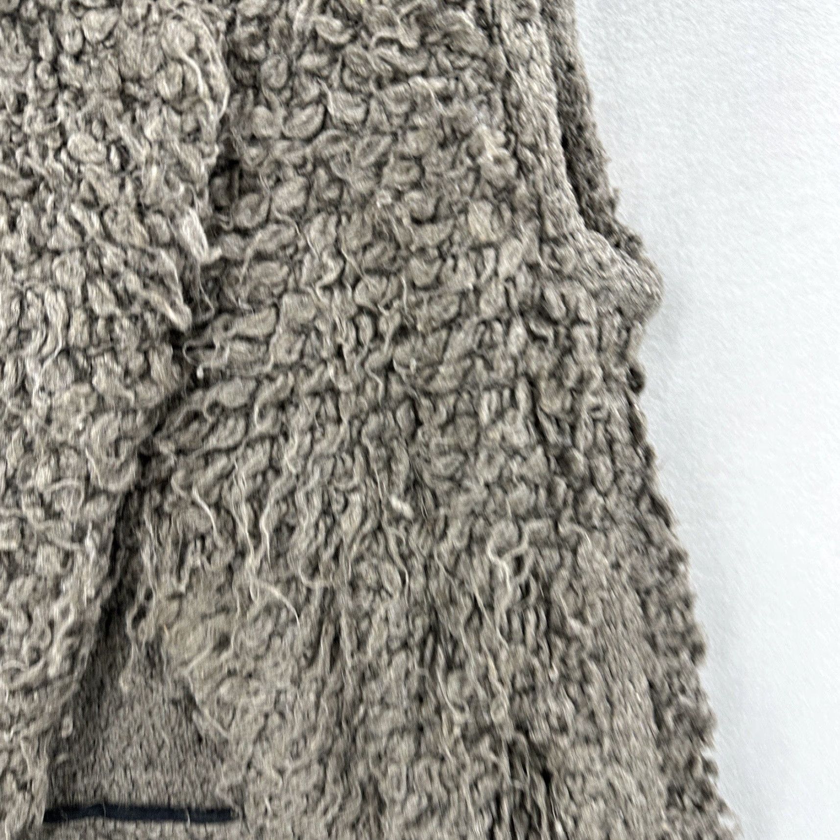 Iro IRO Vest Women's Medium 42 Catleen Chunky Teddy Bear Snap Taupe Boho Cottage Size M / US 6-8 / IT 42-44 - 3 Thumbnail