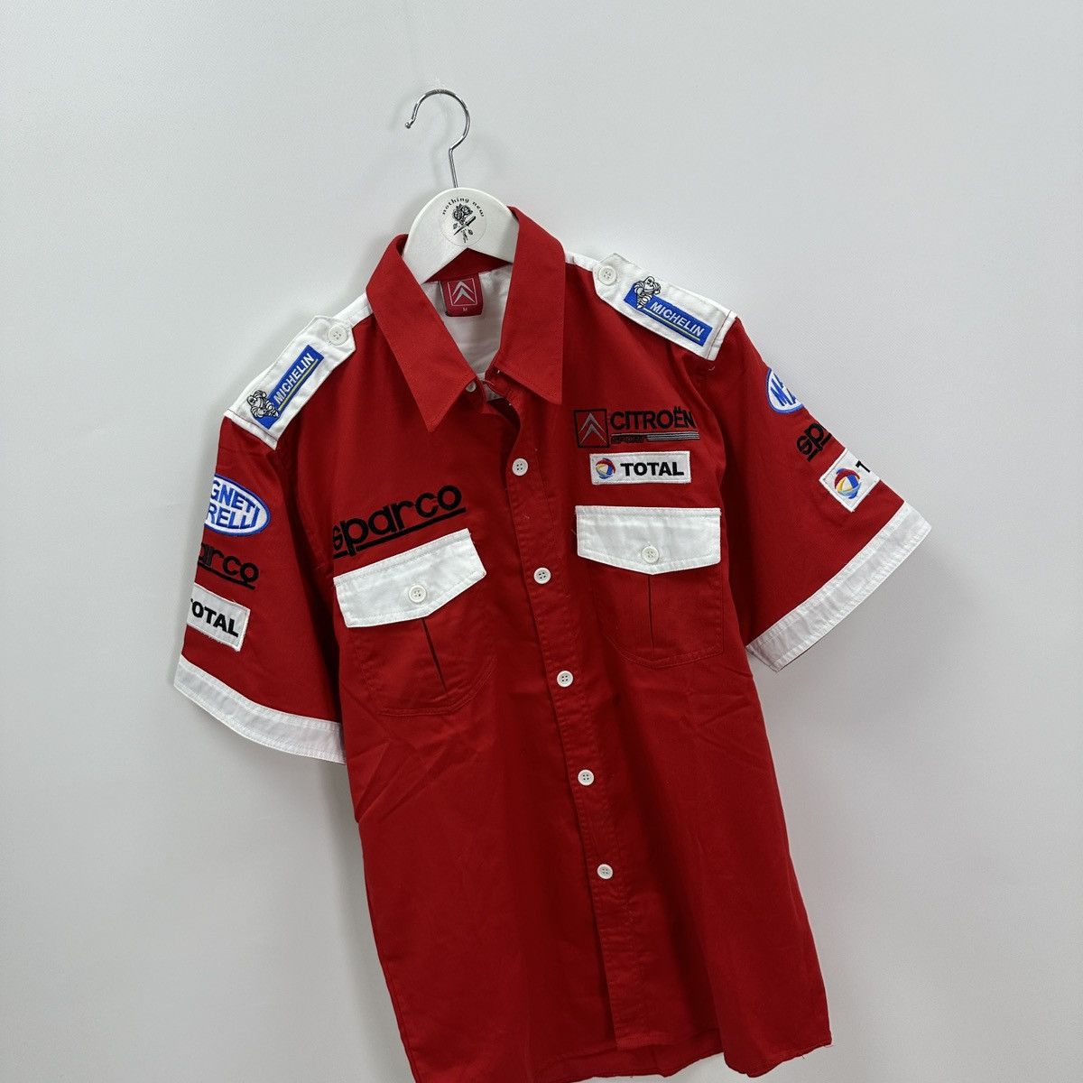 Vintage Vintage 90s Citroen Michelin Sparco Total y2k racing shirt Size US M / EU 48-50 / 2 - 4 Thumbnail
