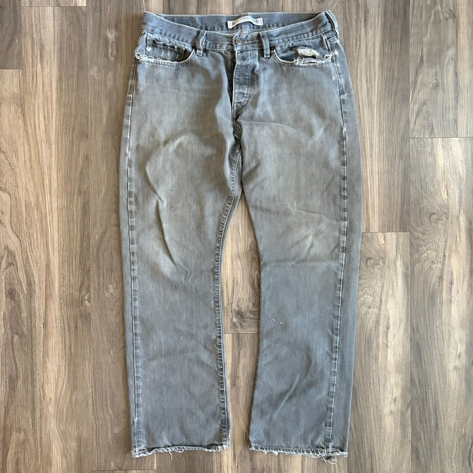 Express × Vintage Vintage Y2K Express Jeans Mens Size 34x31 Randigo Button Fly Size US 34 / EU 50 - 1 Thumbnail
