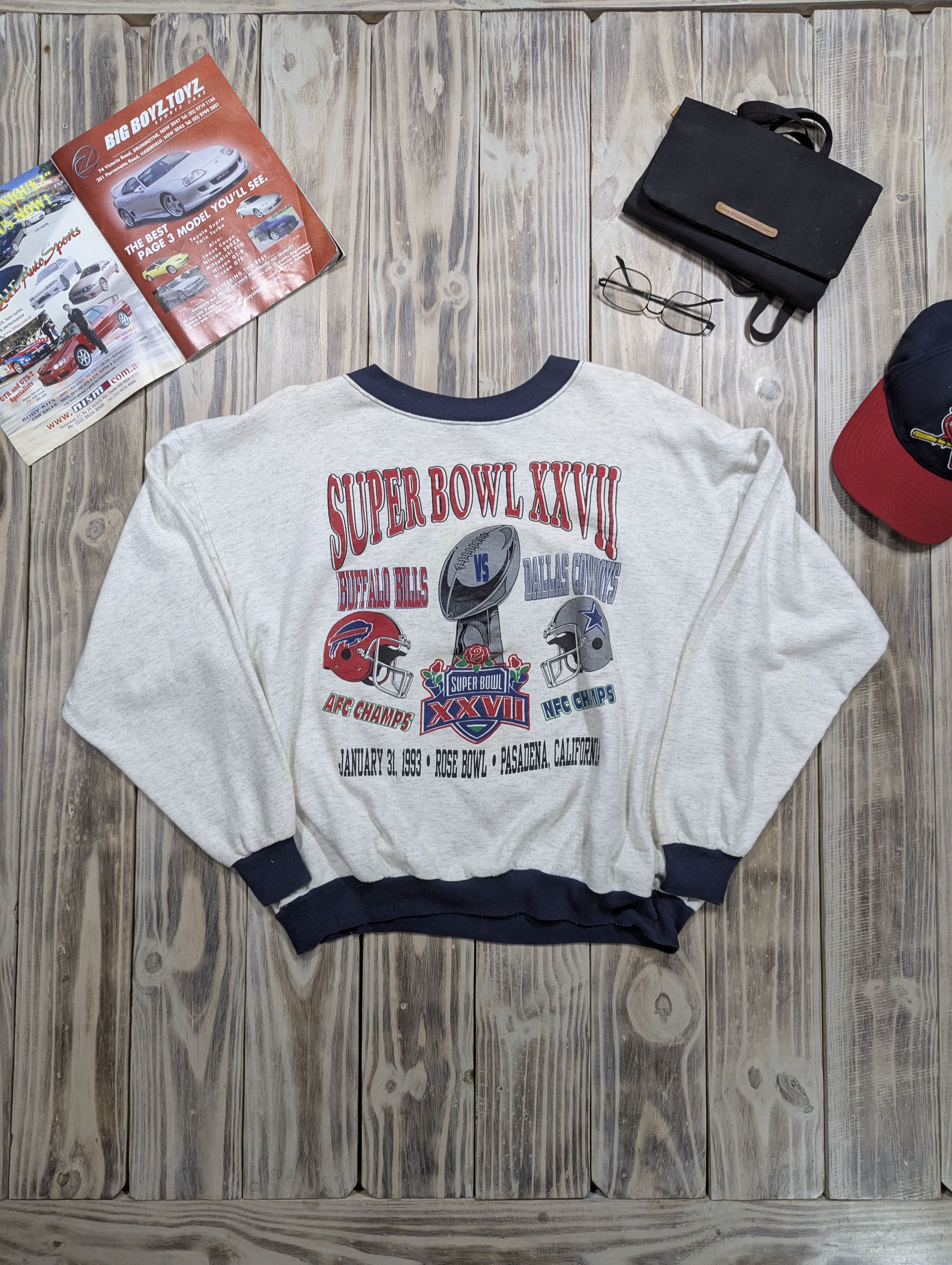 NFL × Vintage Superbowl 1993 Buffalo bills vs Dallas Cowboys Sweatshirt Size US XL / EU 56 / 4 - 2 Thumbnail