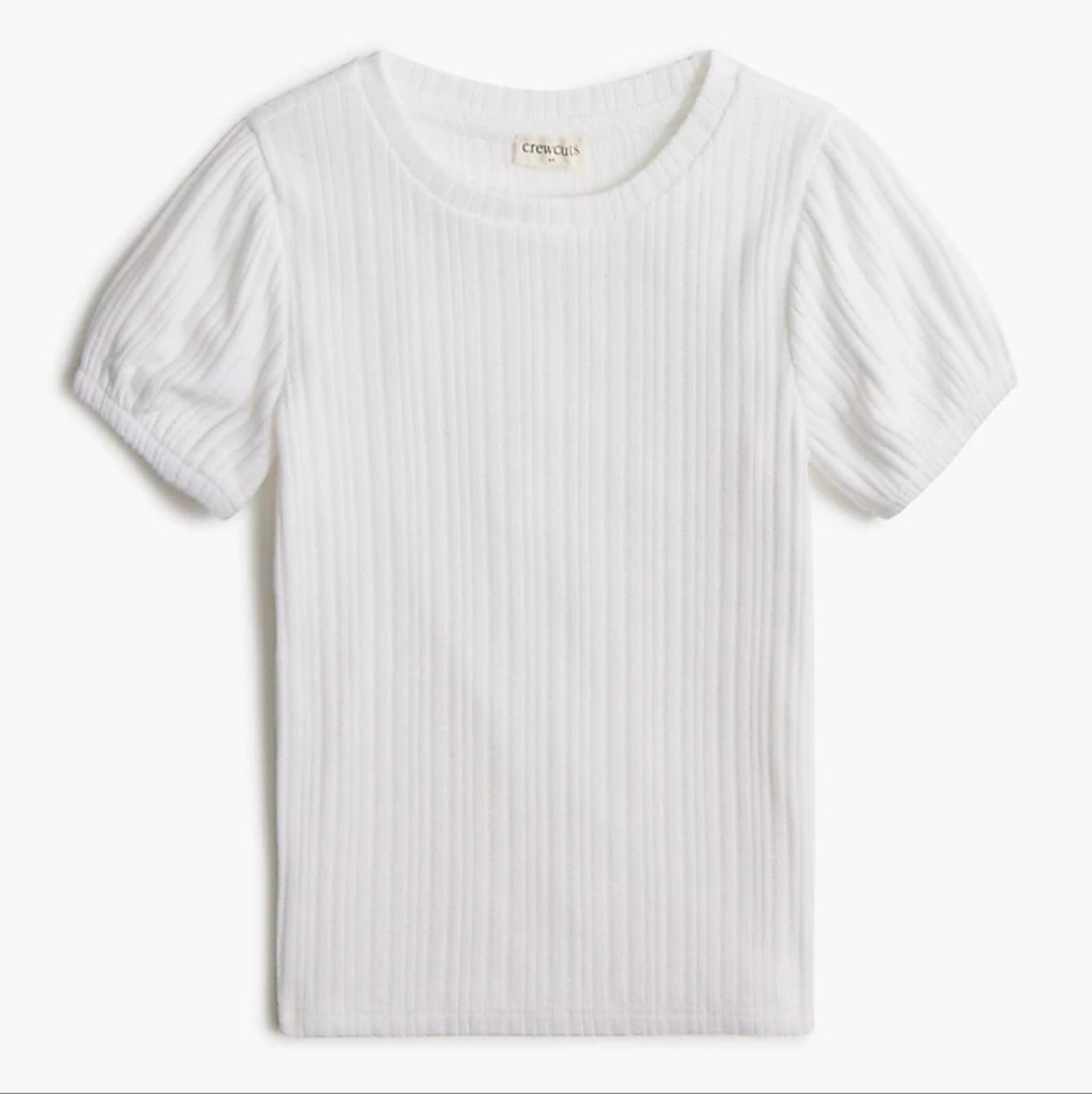 Designer Crewcuts Girls' Pointelle Puff-sleeve Tee Size US XXL / EU 58 / 5 - 1 Thumbnail