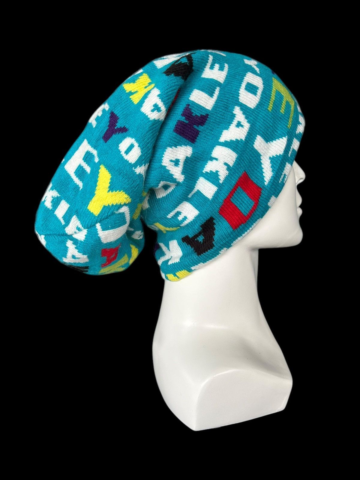 Japanese Brand × Kapital × Vintage Oakley Full Print Long Beanie Hats Rare ☠️☠️ Size ONE SIZE - 5 Thumbnail