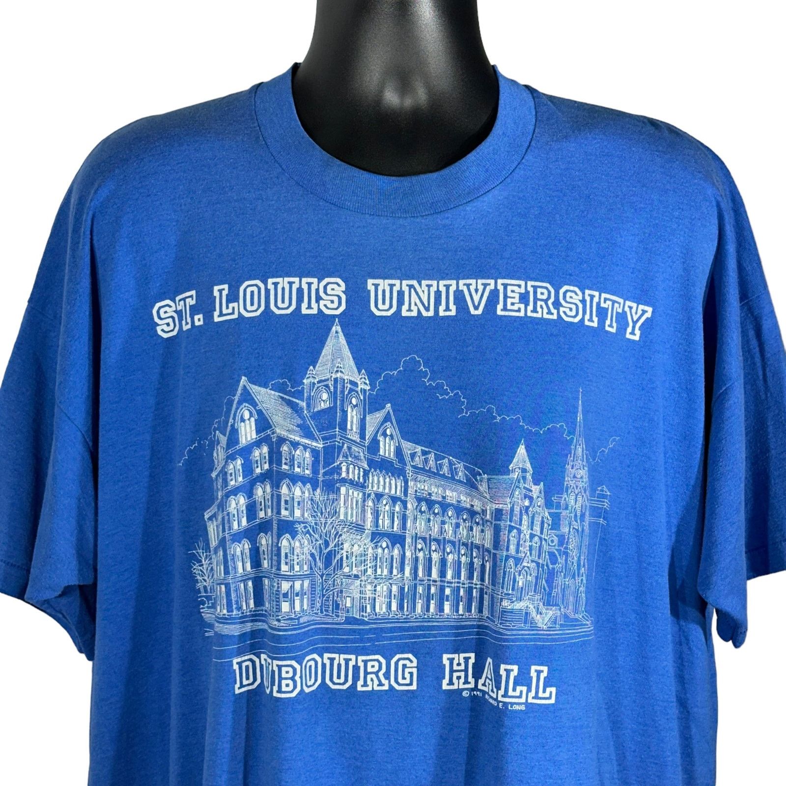 Vintage Vintage St. Louis University Dubourg Hall Tee 1991 Size US XXL / EU 58 / 5 - 2 Thumbnail