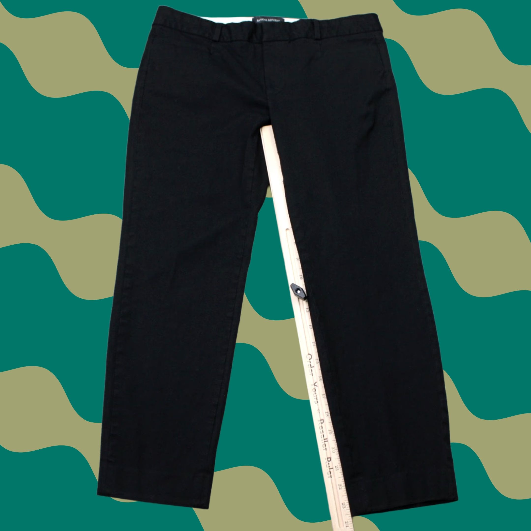 Banana Republic Banana Republic Sloan Pants Women 12 Black Rayon Cotton Stretch Slim Ankle Regular Rise 8.5-10.5 Size 34" / US 12 / IT 48 - 1 Thumbnail