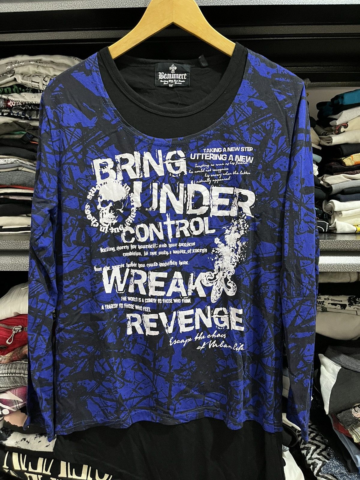 If Six Was Nine × Japanese Brand × Le Grande Bleu (L.G.B.) Beaumere poem double layer Size US S / EU 44-46 / 1 - 2 Thumbnail