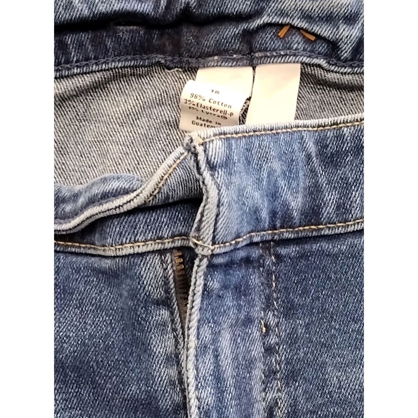 Vintage Unbranded Women's Dark Denim High Rise Tapered Jeans 18 Blue Plus 90s Vintage Style Distressed Pockets 5-Pocket Size 40" / US 18 - 3 Thumbnail