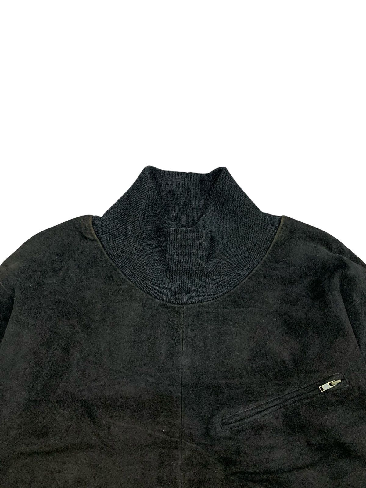 Issey Miyake “SAMPLE” 1980s Tete Homme - Suede Leather Top Size US S / EU 44-46 / 1 - 9 Thumbnail