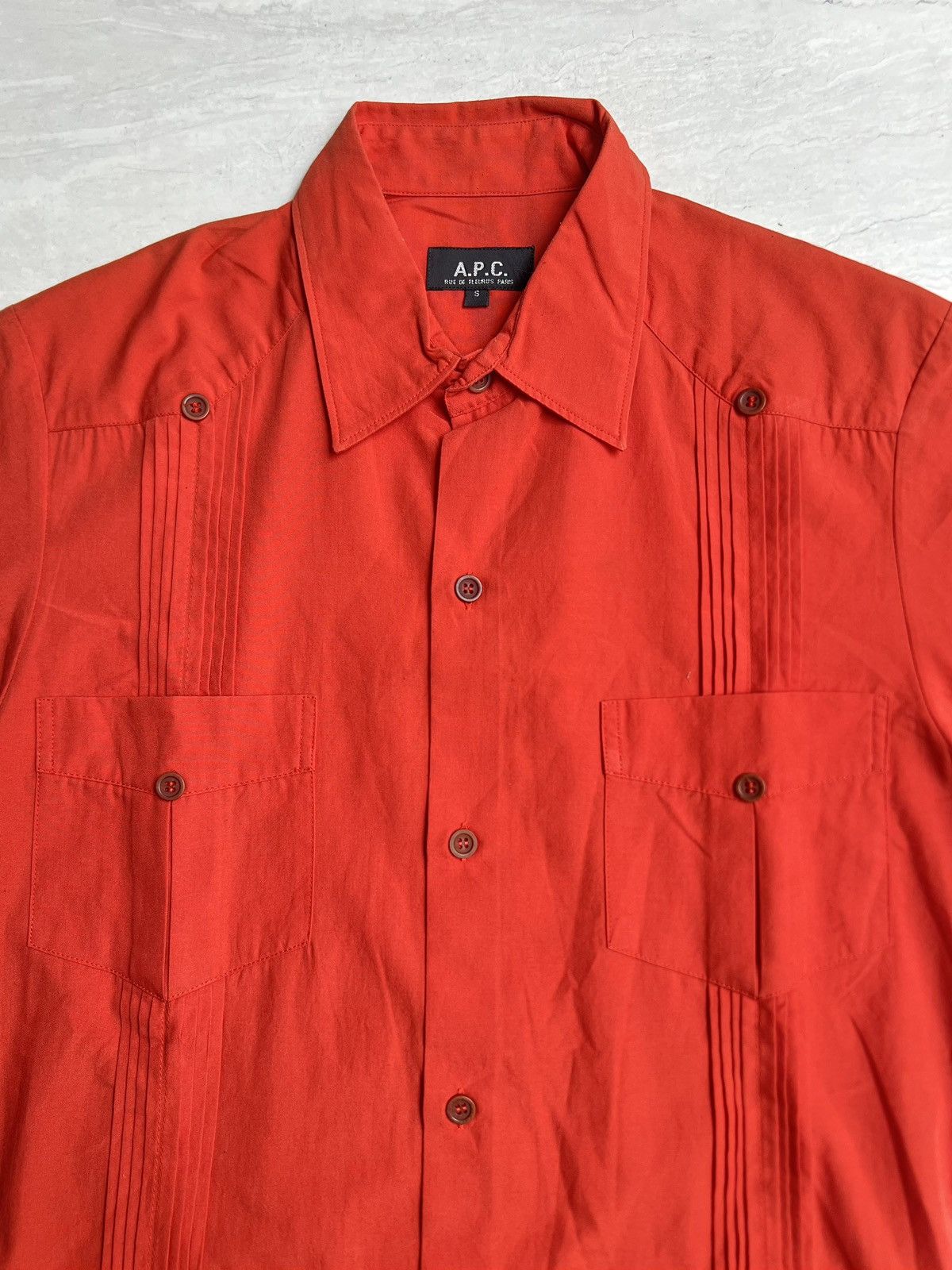 A.P.C. A.P.C Red Shirt Size US XS / EU 42 / 0 - 3 Thumbnail