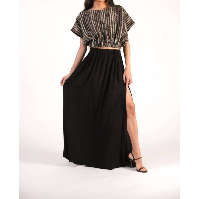 Designer TONLE Maxi Skirt In Black | Grailed
