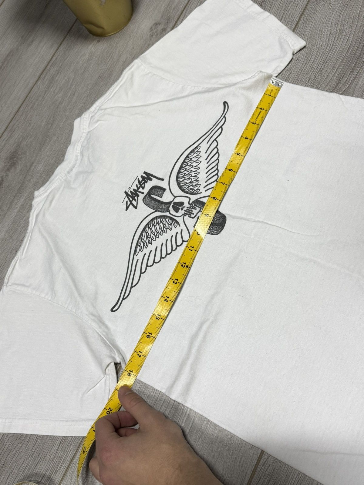 Stussy Stussy vintage big print logo skull wings tee shirt Size US S / EU 44-46 / 1 - 10 Thumbnail