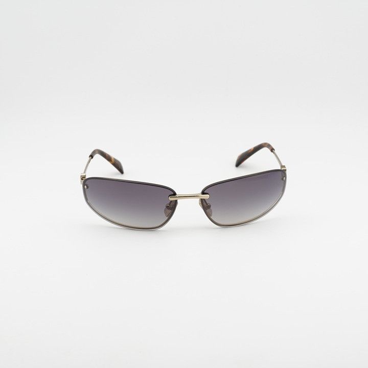 Miu Miu Miu Miu MUA50S ZVN30C Sunglasses Gold Rectangle Frame Size ONE SIZE - 2 Thumbnail