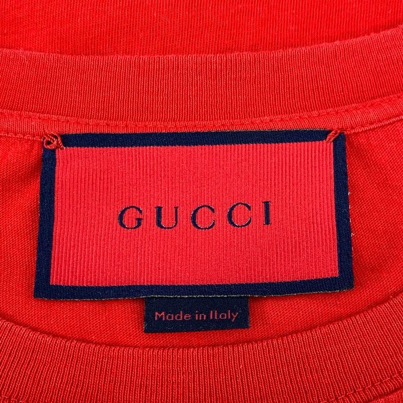 Gucci Gucci Red star printed round-neck cotton short-sleeved T-sh Size US S / EU 44-46 / 1 - 6 Thumbnail