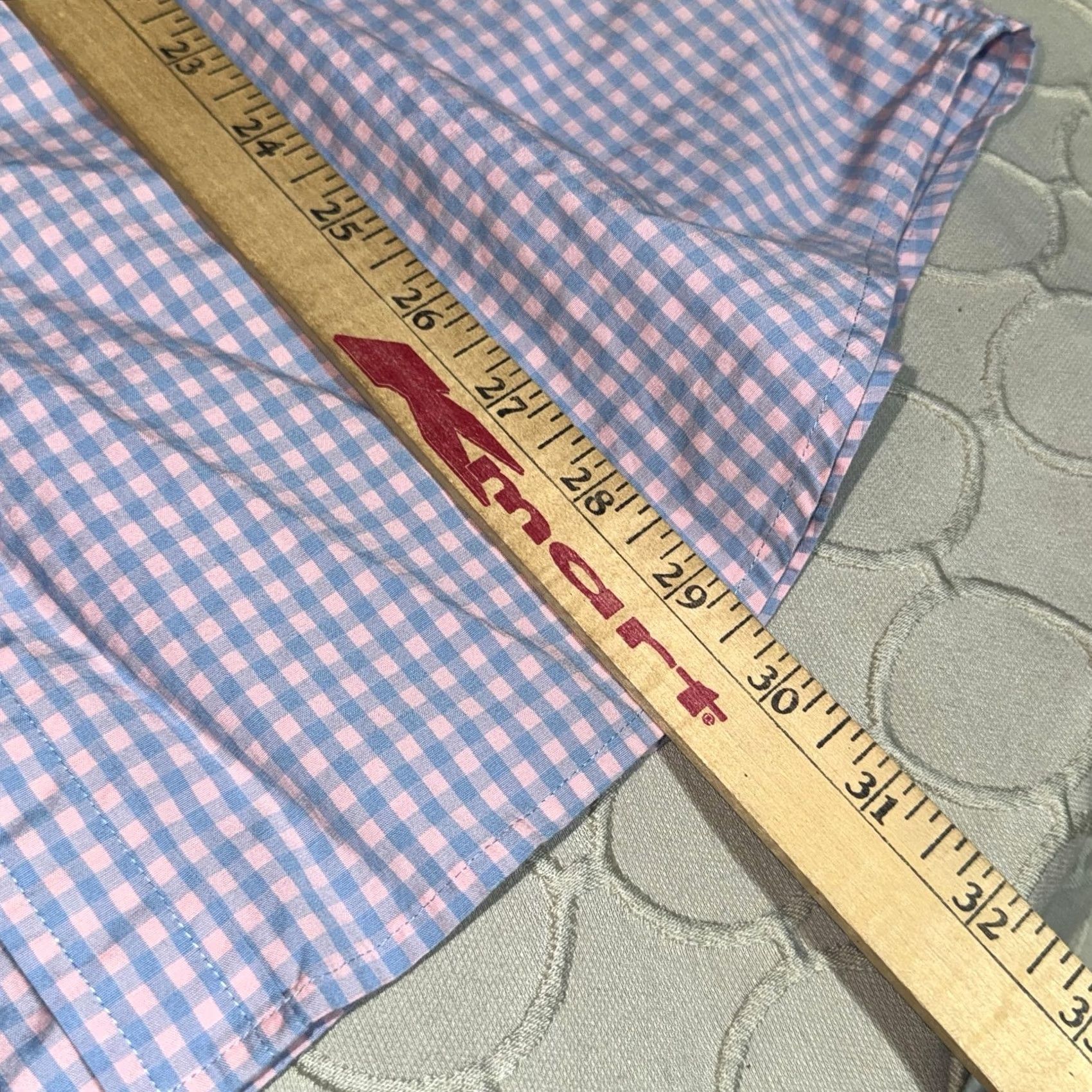 Vineyard Vines Vineyard Vines Shirt Mens Large Blue Pink Gingham Check Slim Fit Tucker Stretch Size US L / EU 52-54 / 3 - 6 Thumbnail