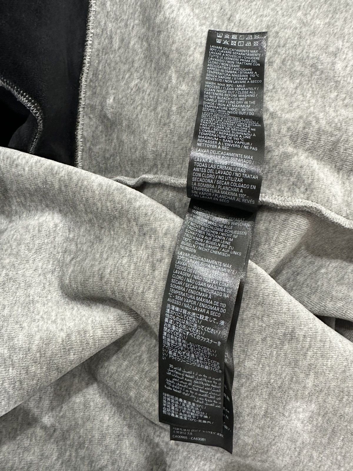 Balenciaga Balenciaga Loop Sports Icon Grey Black Zip Hoodie Size US L / EU 52-54 / 3 - 7 Thumbnail