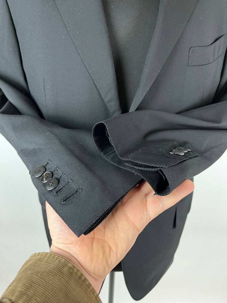 Tom Ford Tom Ford Black Wool Blazer 3 Button Size 52 (0334) Size 52R - 6 Thumbnail