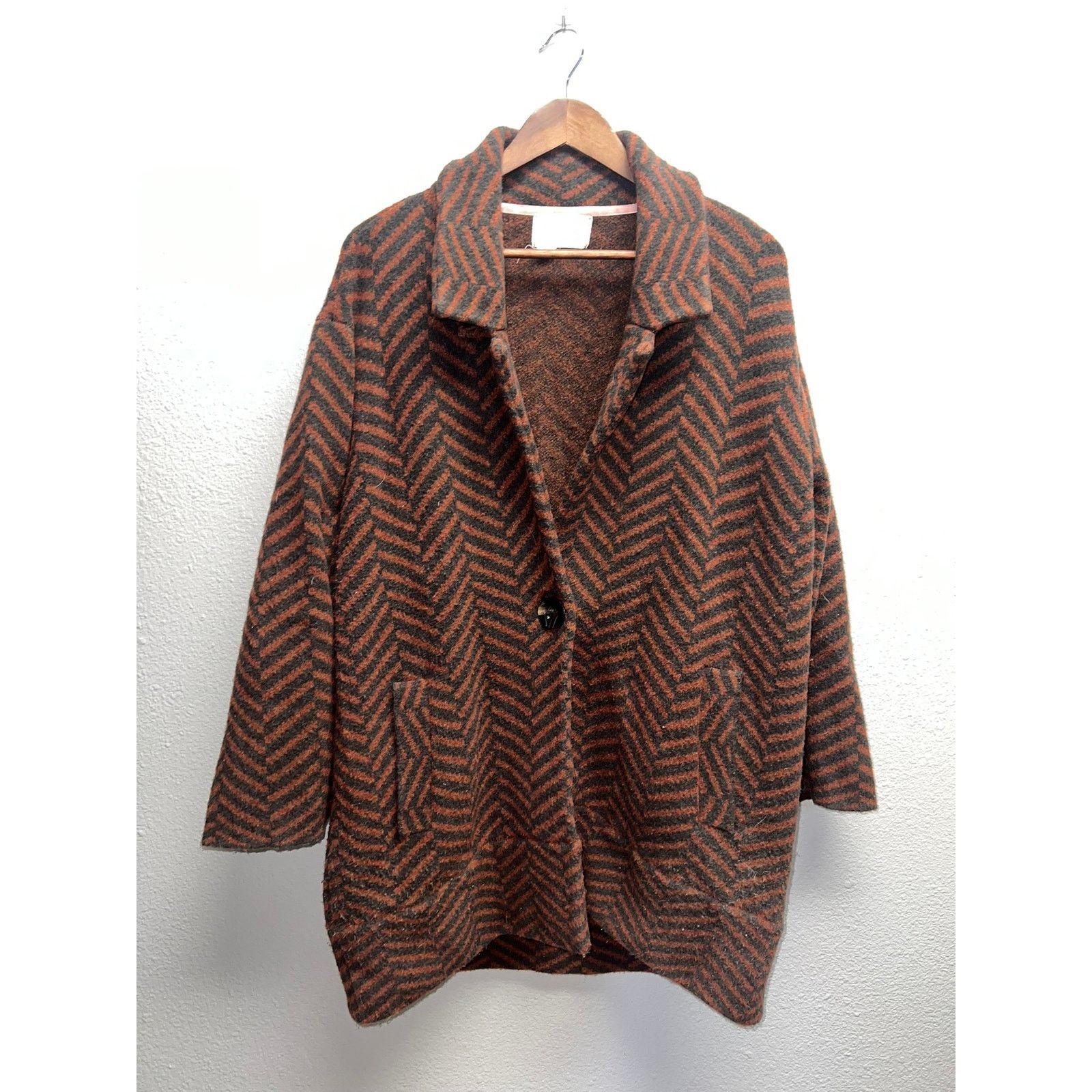 Vintage Womens Anthropologie Moth Sweater Orange Cardigan Large Size L / US 10 / IT 46 - 1 Thumbnail