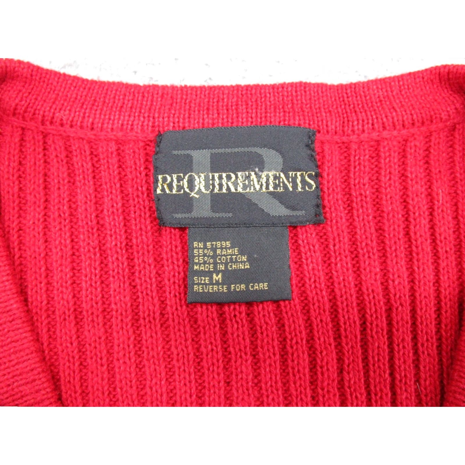 Vintage VINTAGE Requirements Button Up Striped Sleeveless Sweater Vest M Women Red 90s Size M / US 6-8 / IT 42-44 - 2 Thumbnail