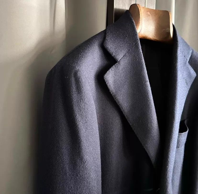 Cesare Attolini Cesare Attolini Navy 99% Wool 1% Cashmere Overcoat 46 Size US S / EU 44-46 / 1 - 3 Thumbnail