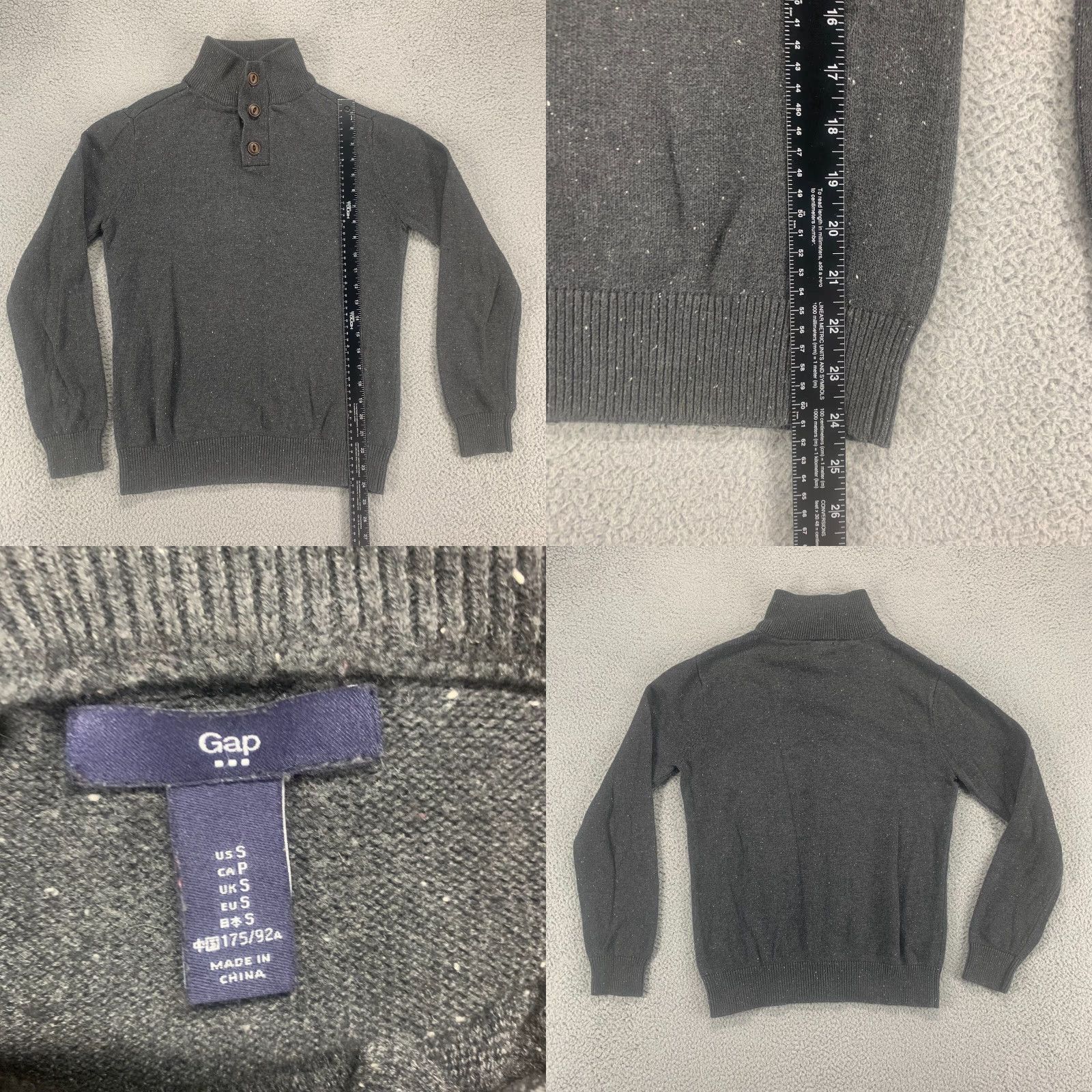 Gap GAP Sweater Womens Small Gray Pullover Long Sleeve Button Casual Outdoor Size S / US 4 / IT 40 - 8 Thumbnail