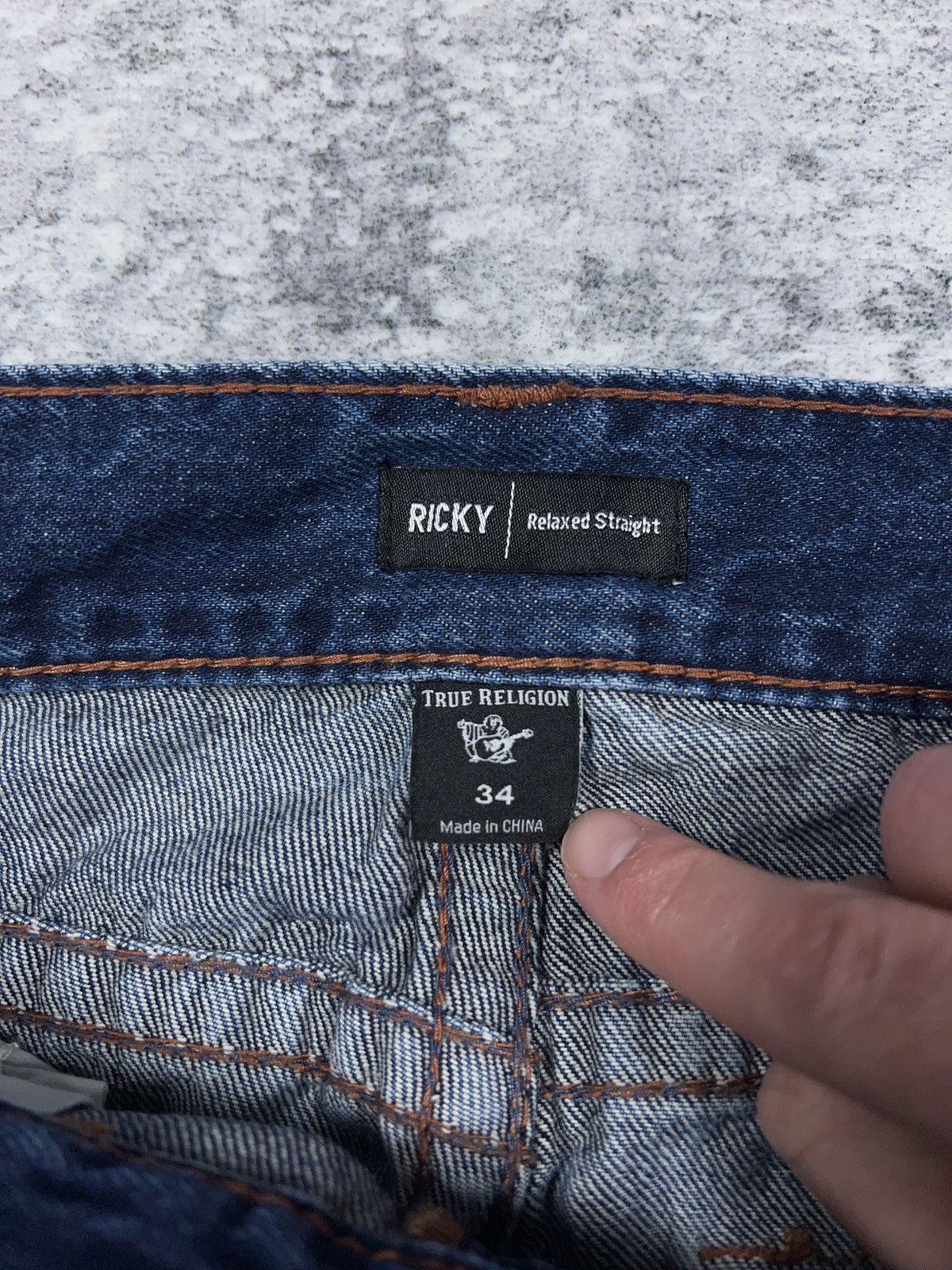 True Religion × Vintage True Religion Relaxed Straight Ricky Jeans 36x33 Size US 36 / EU 52 - 5 Thumbnail