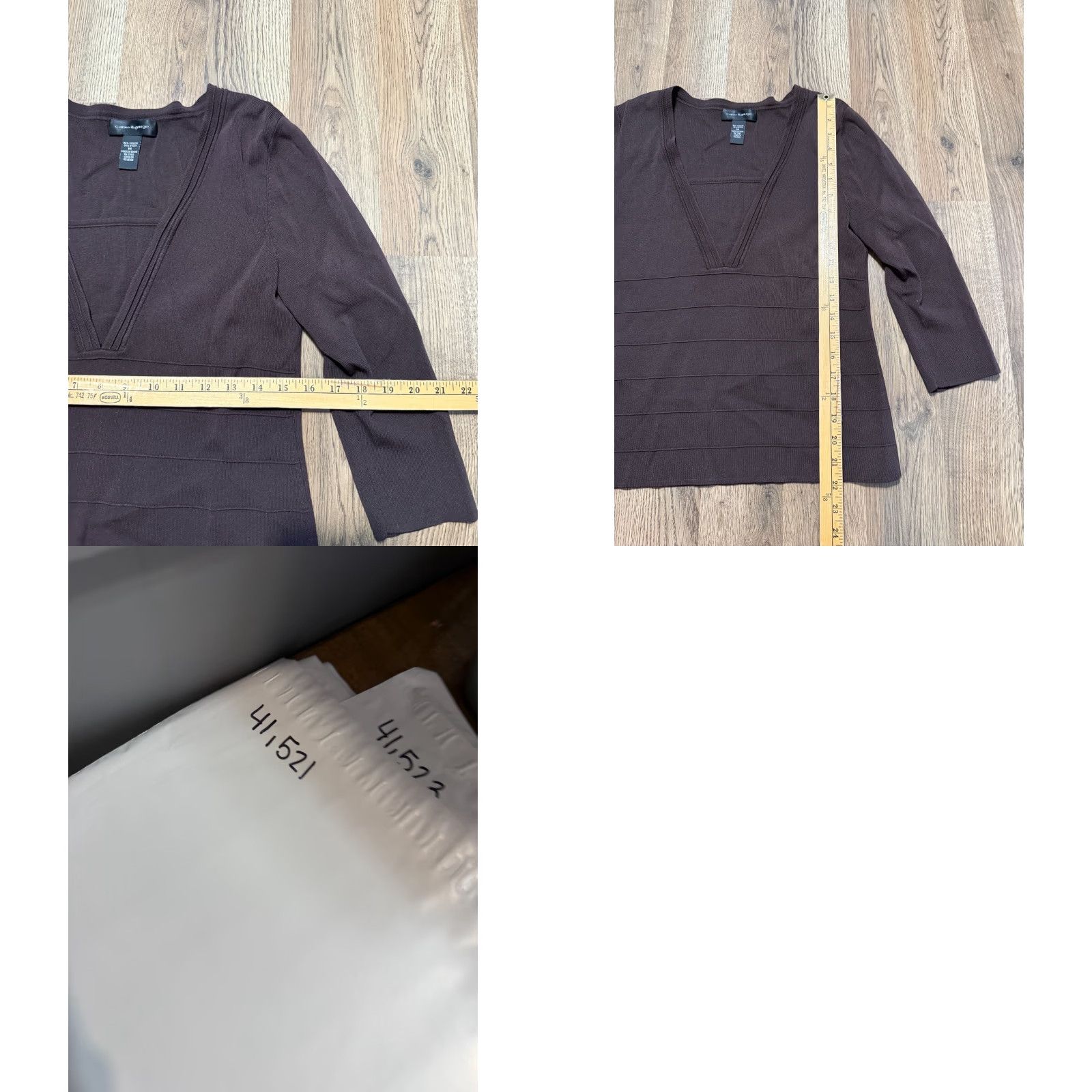 Vintage Cable & Gauge Shirt Women’s Size Medium Brown 3/4 Sleeve Shirt Size M / US 6-8 / IT 42-44 - 8 Thumbnail