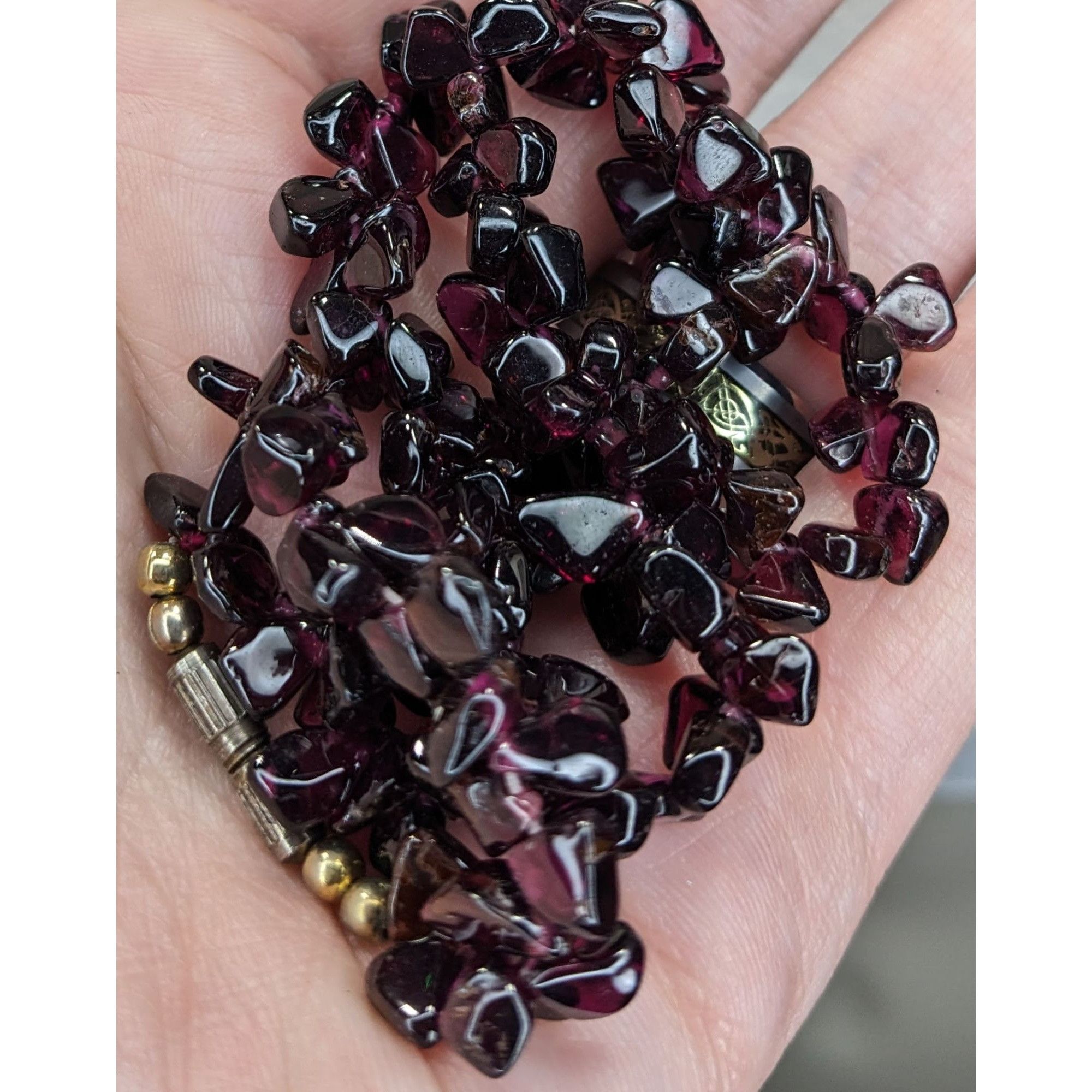 Handmade Vintage Handmade Natural Garnet Chip Necklace Size ONE SIZE - 2 Thumbnail