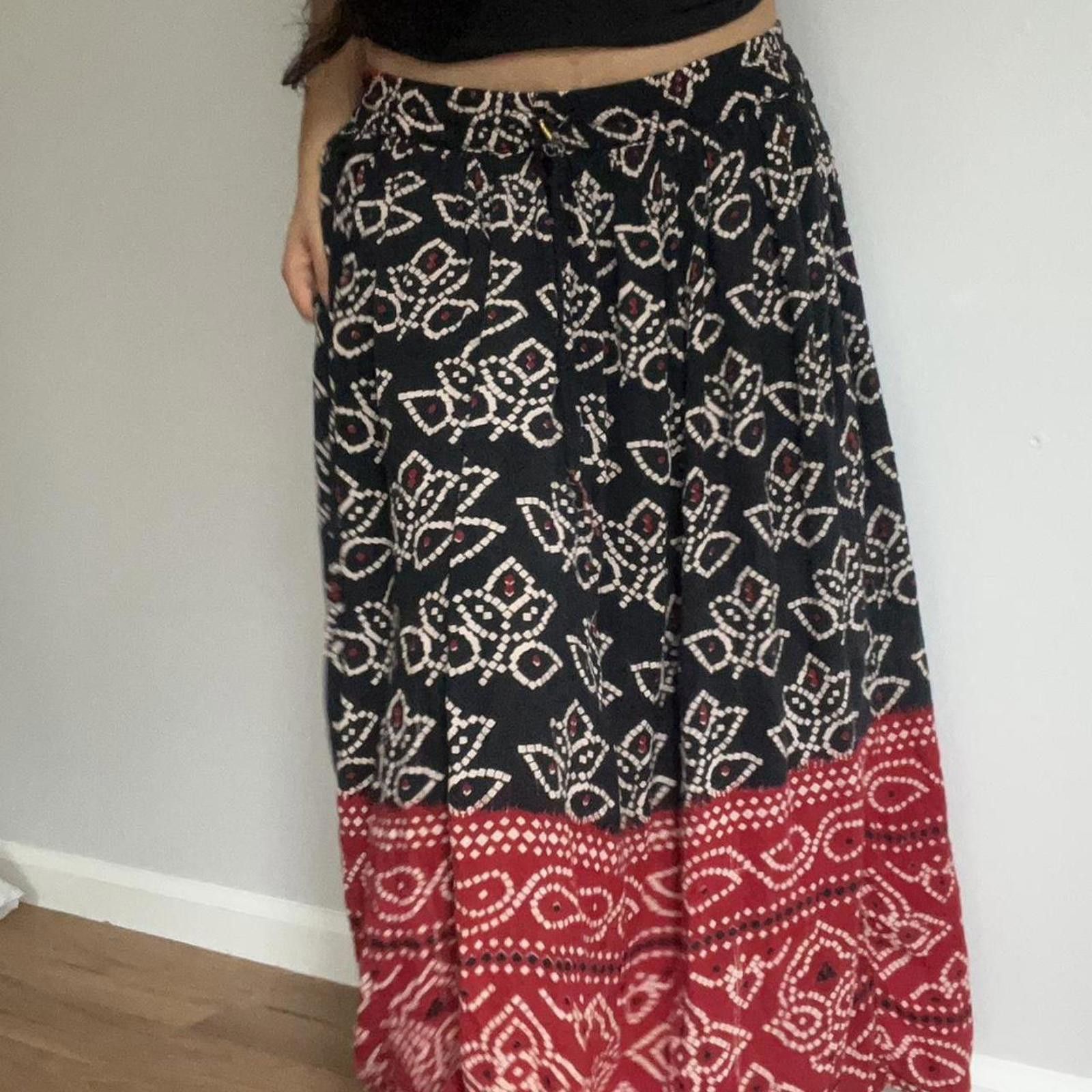 Other Red and black maxi skirt #maxiskirt Size 28" / US 6 / IT 42 - 5 Thumbnail