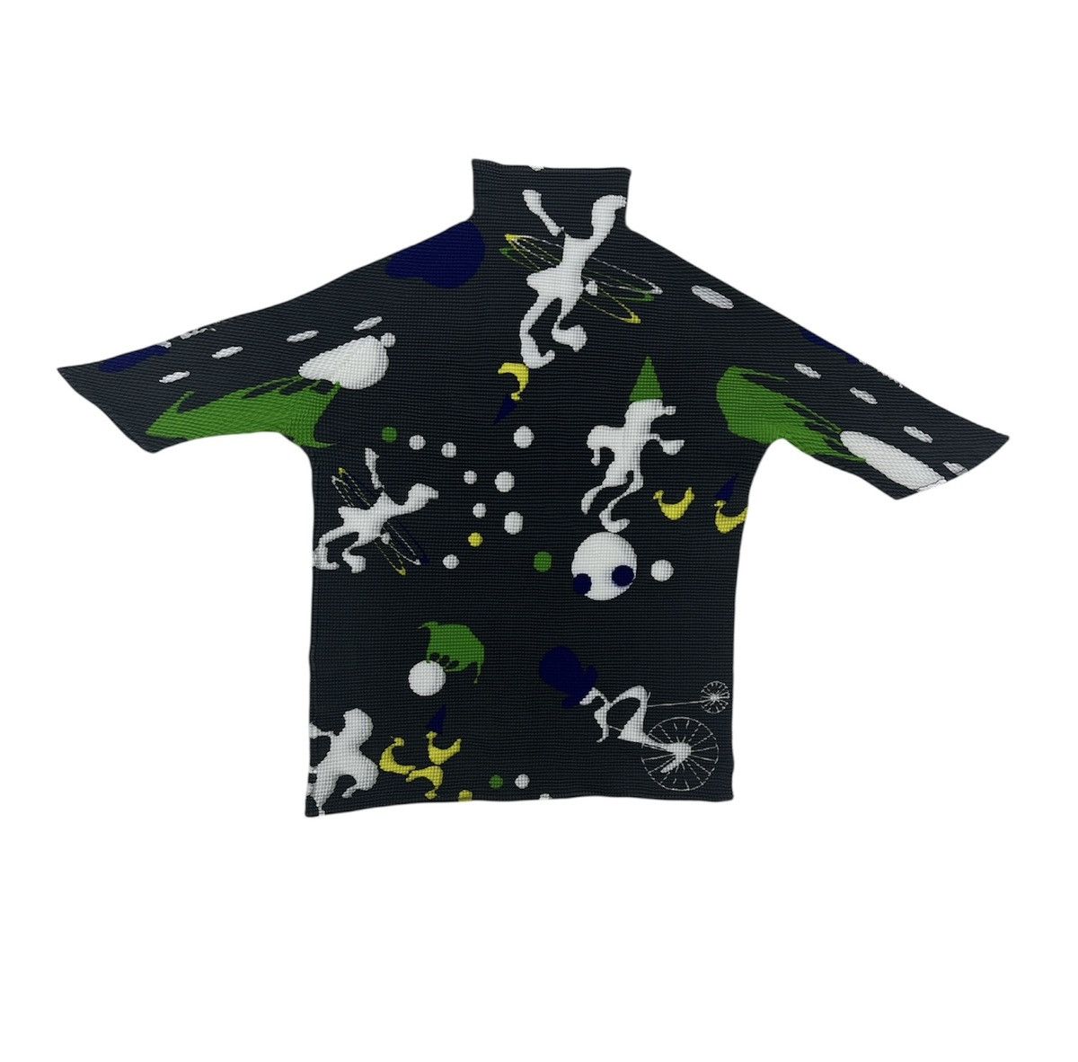 Pleats Please Issey Miyake Issey Miyake Pleats Please Vintage Abstract Print Top Rare Size L / US 10 / IT 46 - 2 Thumbnail
