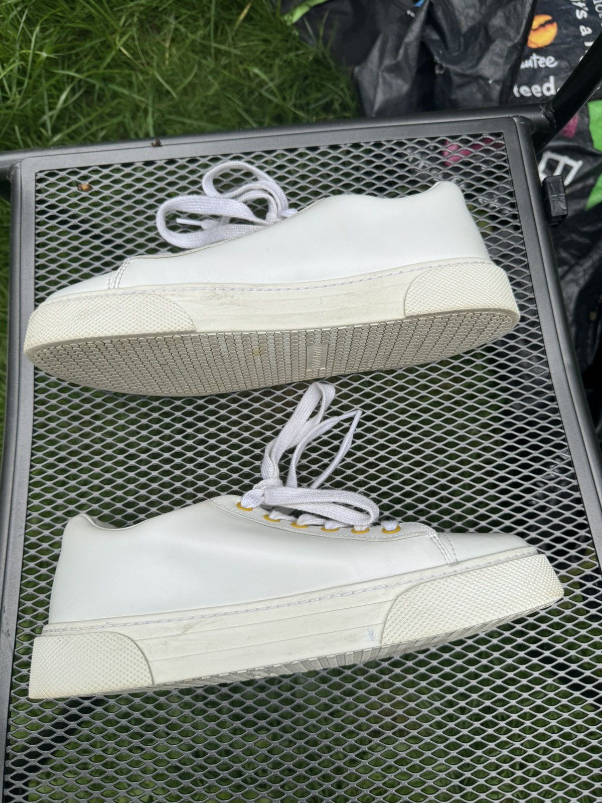 Miu Miu Miu Miu White Leather Sneakers – Size 39 EU / US 8.5 Size US 9 / IT 39 - 2 Thumbnail