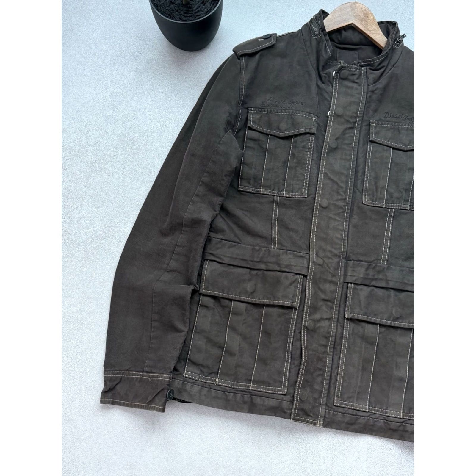 Diesel VINTAGE Diesel Military Army Archive Cargo Jacket 90s Y2K Men Size L Green Brown Jacket Mens Navy Urban Streetwear Diesel Clothes Retro Workwear Size US L / EU 52-54 / 3 - 3 Thumbnail