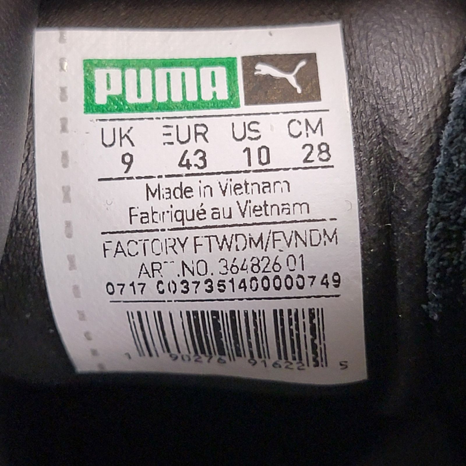 Puma PUMA Suede v2 Distinct Life Black/White Mens Sz 10 36482601 Size US 10 / EU 43 - 8 Thumbnail