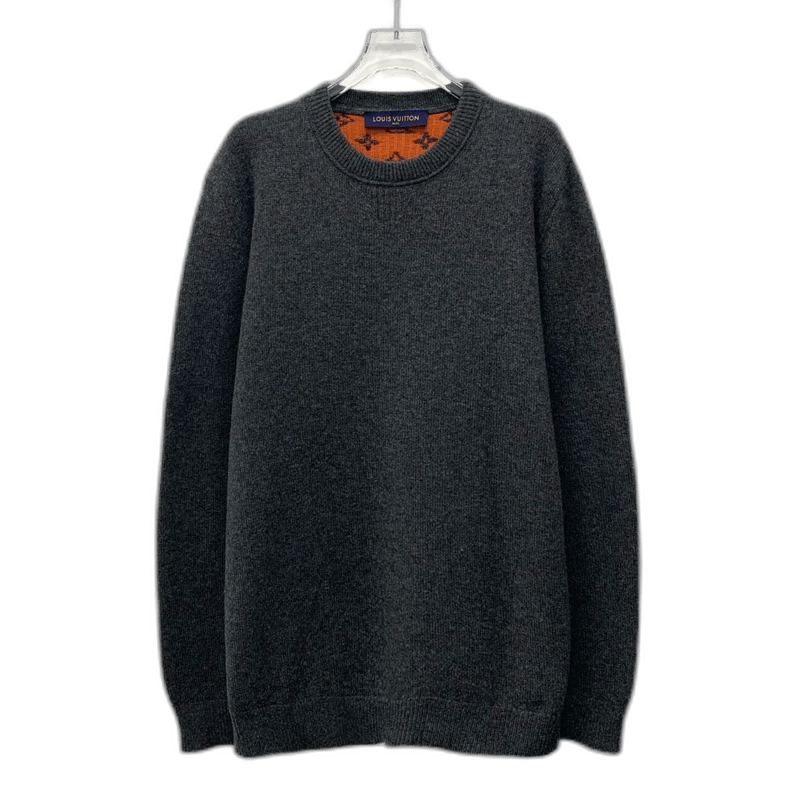 Louis Vuitton Louis Vuitton Gray Cashmere Long Sleeve Sweater Size US XXL / EU 58 / 5 - 1 Thumbnail