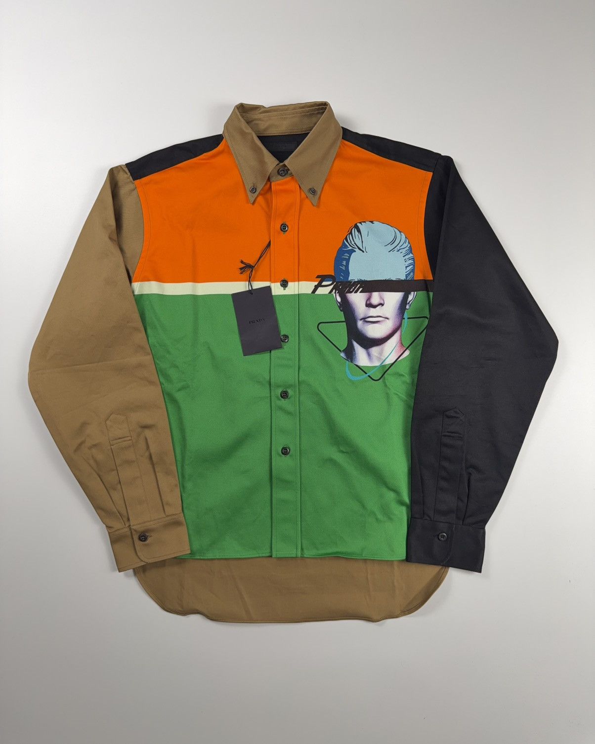 Prada SS20 COLORBLOCK SHIRT Size US S / EU 44-46 / 1 - 1 Thumbnail