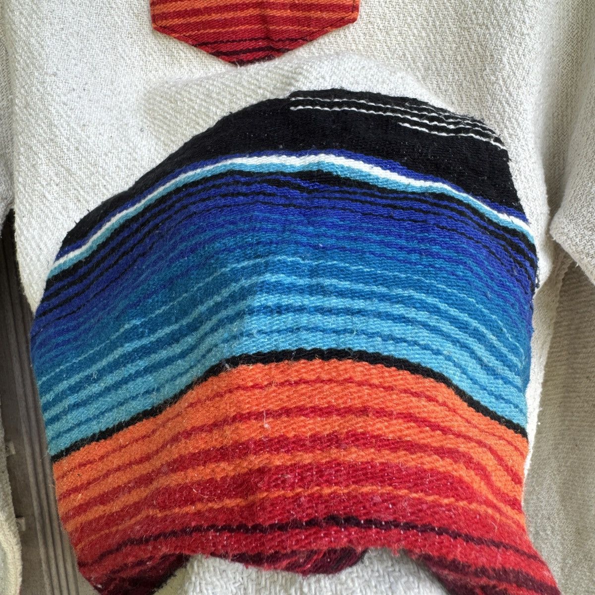 Native Vintage Molina Mexican Baja Rug Hooded Pullover Size US S / EU 44-46 / 1 - 4 Thumbnail