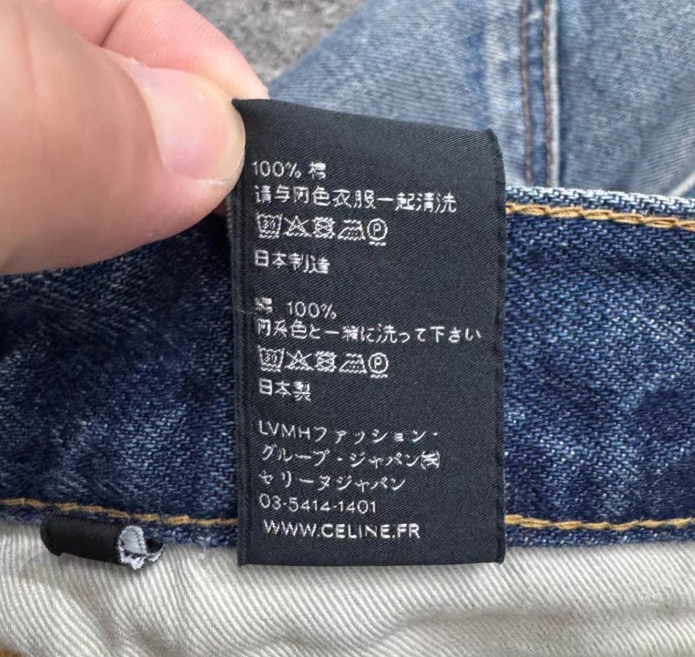 Celine CELINE Brushed Blue Washed Straight Destroyed Denim Pants Size US 28 / EU 44 - 4 Thumbnail