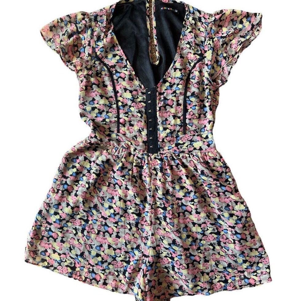 Other Twopercent Multicolor Floral Shorts Sleeve Romper, M Size M / US 6-8 / IT 42-44 - 1 Thumbnail