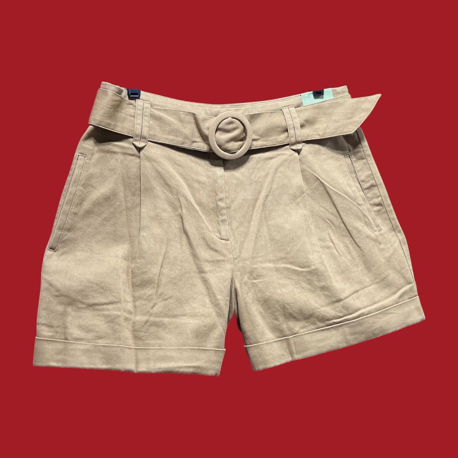 Other Ryegrass - Women's Mid-Rise Pleated Short - Brown - 10 Size 32" / US 10 / IT 46 - 14 Thumbnail