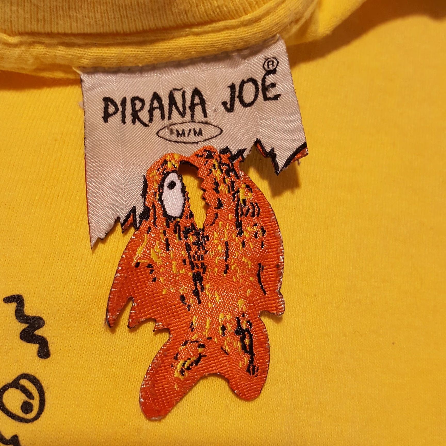 Vintage Pirana Joe Grand Turk Basketball Mens Size M Yellow Tribal Aztec Retro T Shirt Size US M / EU 48-50 / 2 - 7 Thumbnail