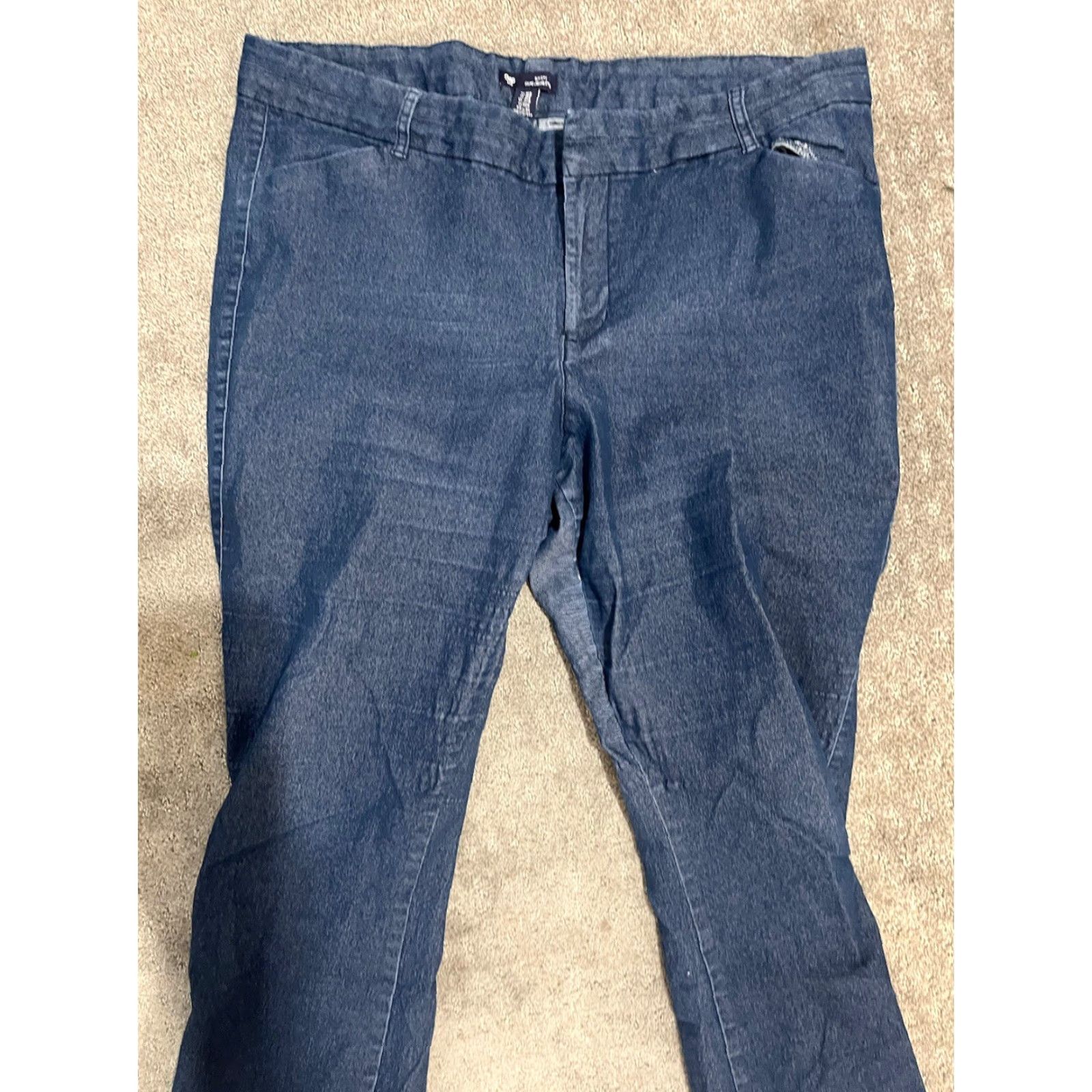Gap VINTAGE Gap Slim City Womens Pants 18R Chino Straight Leg Blue 90s City Theme Womens Regular Size 18 Size 40" / US 18 - 2 Thumbnail