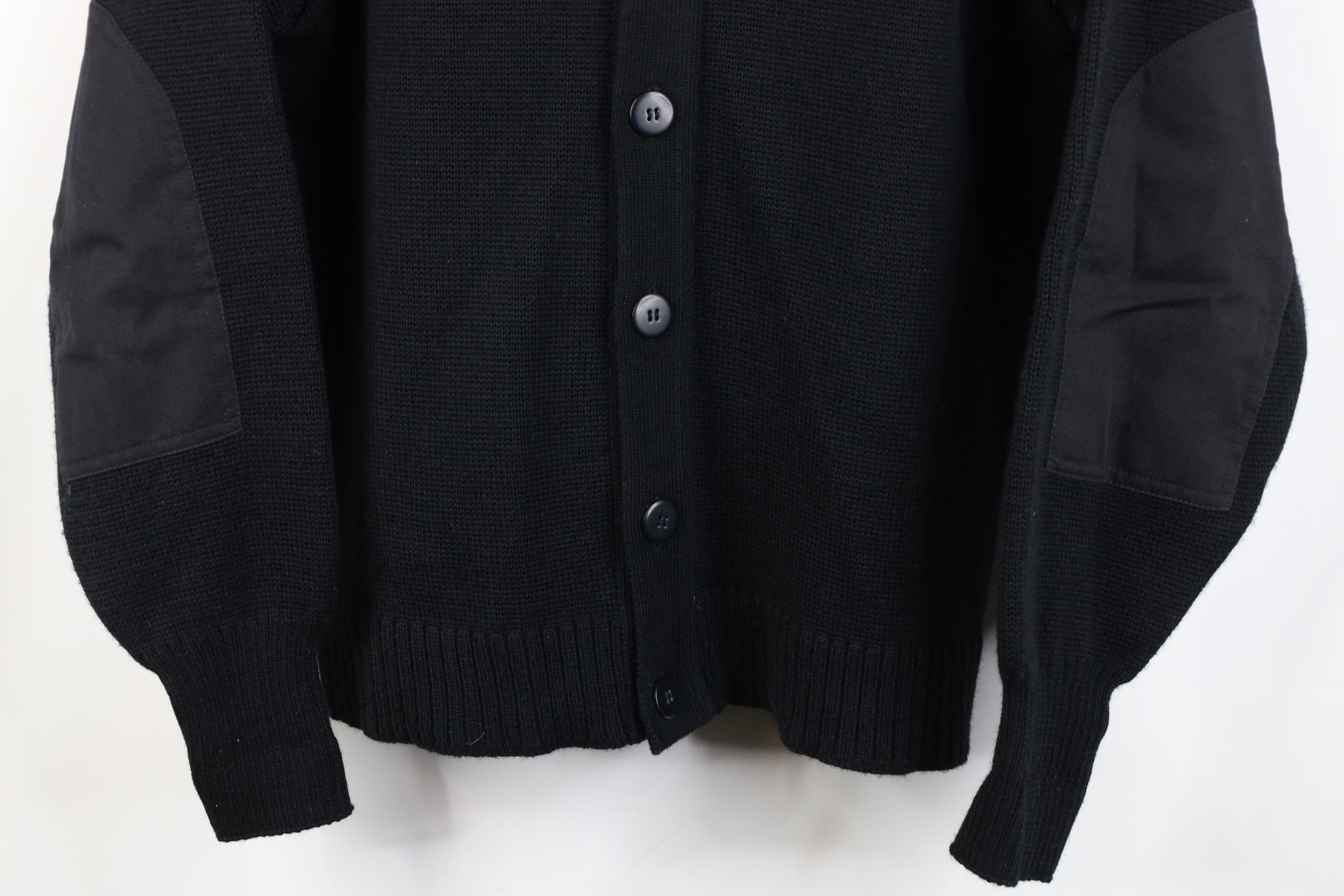 Vintage Vintage 90s Knit Military Commando Cardigan Sweater Black Size US XXL / EU 58 / 5 - 3 Thumbnail