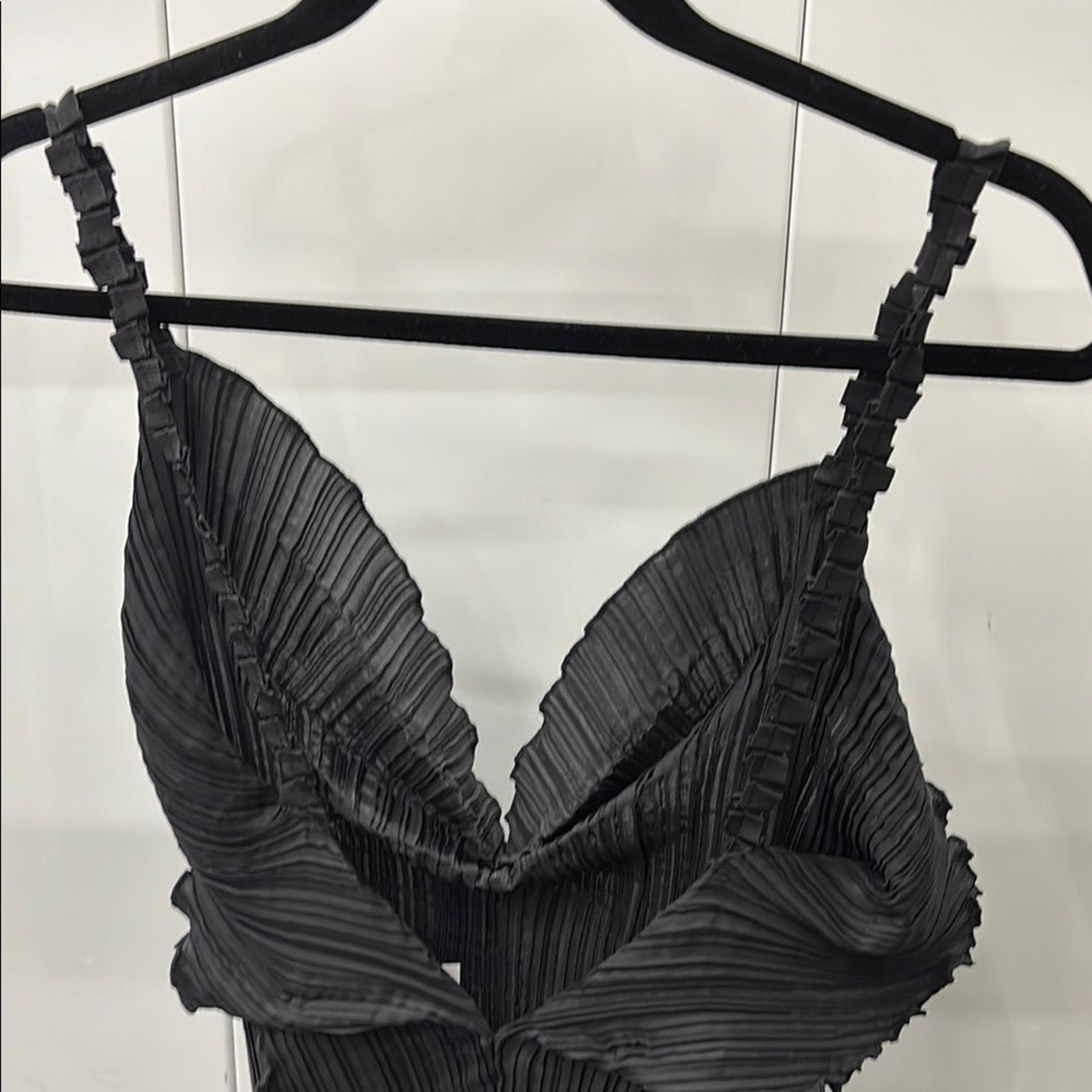 Other NWT Daphne Valente Elegant Black Pleated Dress WomenOne Size Size ONE SIZE - 3 Thumbnail