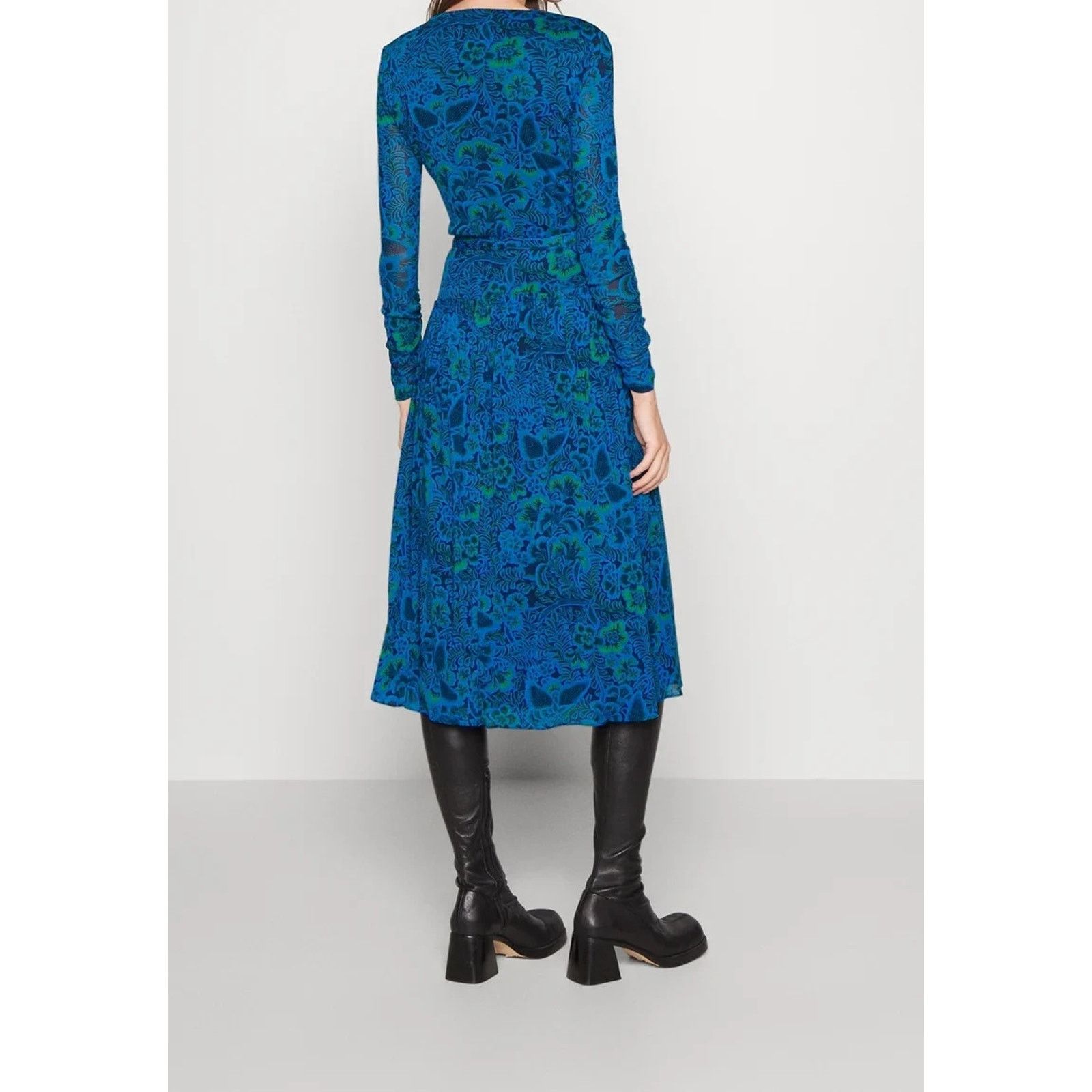 Diane von Furstenberg Diane von Furstenberg - Blue & Green Dress Size S A001551 Size S / US 4 / IT 40 - 2 Thumbnail