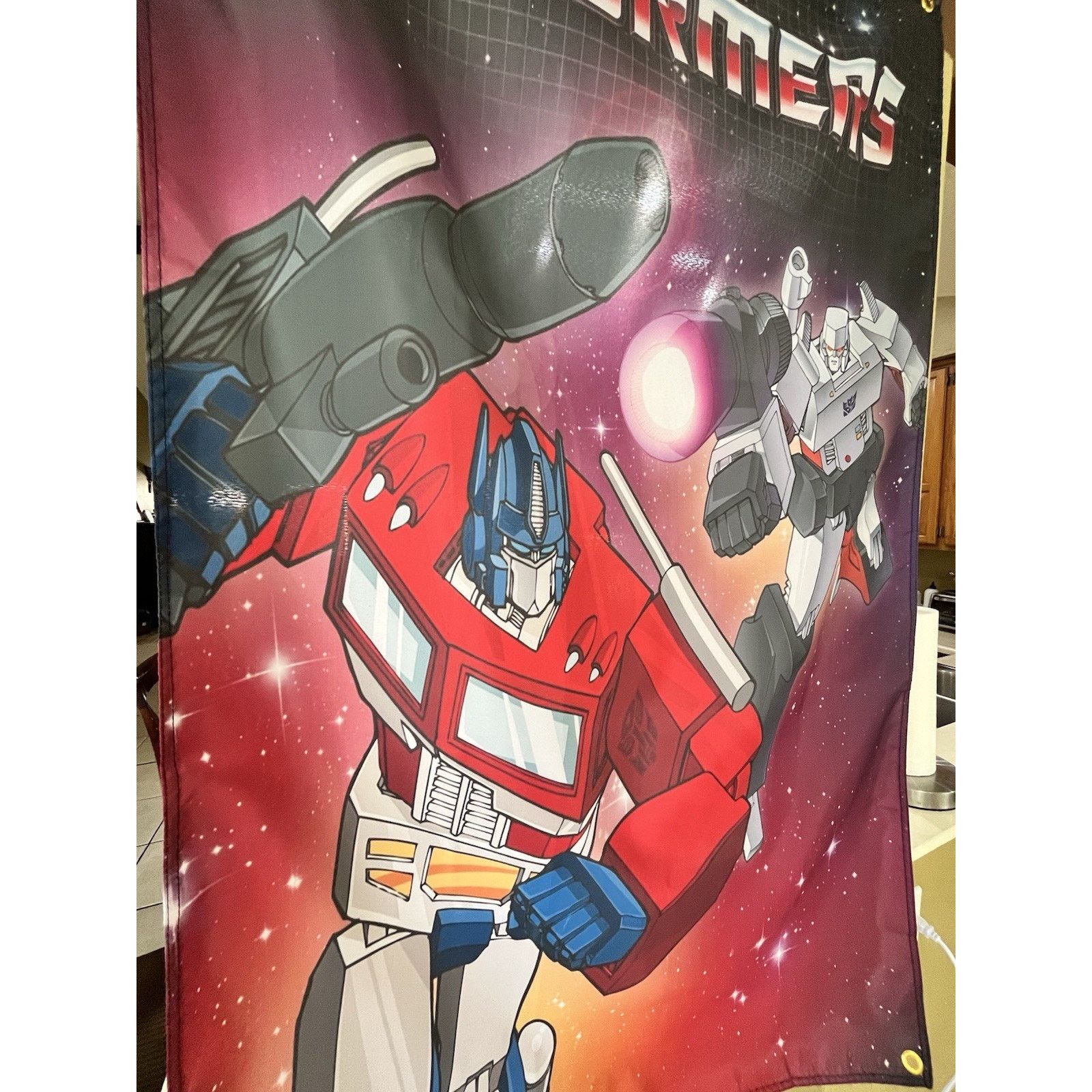Other GIANT 5FT Transformers Flag Megatron Optimus Prime 1986 Size ONE SIZE - 2 Thumbnail